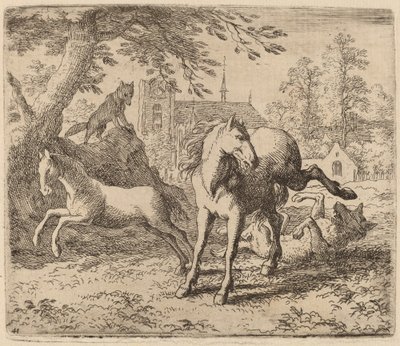 Kısrak ve Kurt, muhtemelen c. 16451656. by Allart van Everdingen