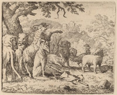 Ram Blesses Reynard, muhtemelen c. 16451656. by Allart van Everdingen