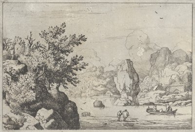 Nehrin Ortasındaki Kaya, 17. yüzyıl., 17. yüzyıl. by Allart van Everdingen