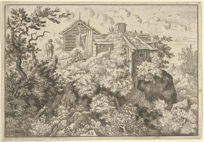 Tepedeki Üç Kulübe, 17. yüzyıl. by Allart van Everdingen