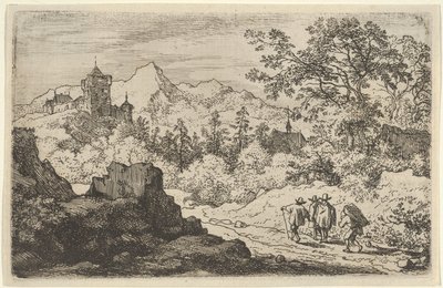 Üç Adam ve Kapıcı, 17. yüzyıl. by Allart van Everdingen