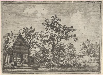 Bir Kulübenin Önündeki İki Fıçı, 17. yüzyıl. by Allart van Everdingen