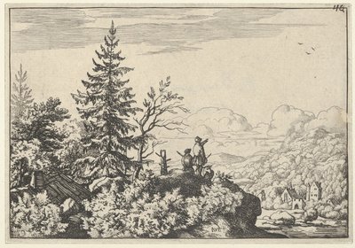 Tepedeki İki Adam, 17. yüzyıl. by Allart van Everdingen