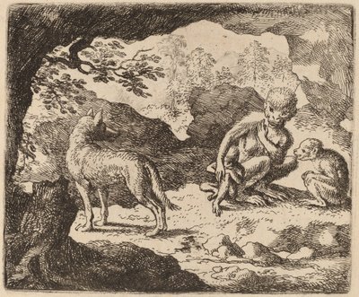 Kurt ve Maymunlar, muhtemelen c. 16451656. by Allart van Everdingen