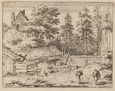 Three Cottages, muhtemelen c. 16451656. by Allart van Everdingen