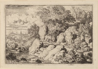 Kayalık Bir Yolda İki Atlı by Allart van Everdingen