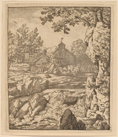 Şelale, muhtemelen c. 16451656. by Allart van Everdingen