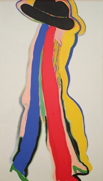 Siyah Şapka, c.1964 (tuval üzerine yağlıboya) by Allen Jones