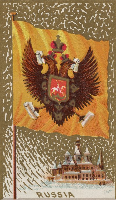 Rusya, Tüm Milletlerin Bayraklarından, Allen & Ginter Sigara Markaları için Seri 1 N9, 1887. by Allen and Ginter