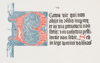 Litografi Sanatı: Psalter- Initial B, Levha VIII by Alois Senefelder