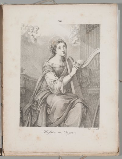 Taş Baskı Sanatı: Aziz Cecily, Levha XII by Alois Senefelder