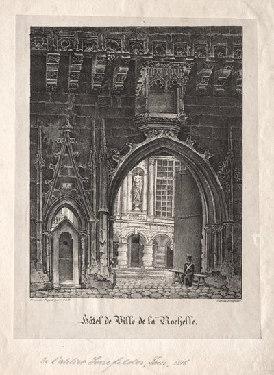 La Rochelle Belediye Binası, Fransa by Alois Senefelder