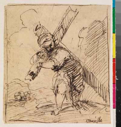 Haç taşıyan İsa, recto, 17. yüzyıl by Alonso Cano