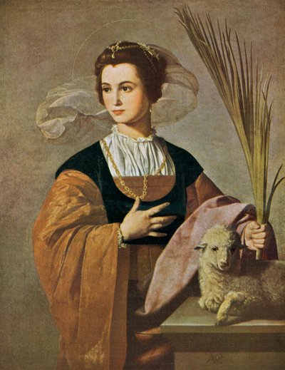 Almanca: Saint Agnes Aziz Agnes by Alonso Cano