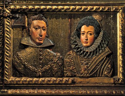 II. Philip'in portresi, kabartma by Alonso de Mena