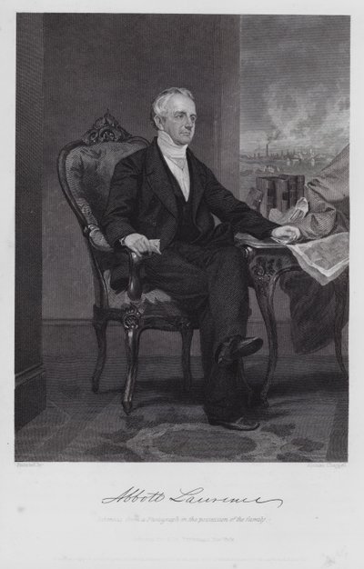 Abbott Lawrence (gravür) by Alonzo (after) Chappel