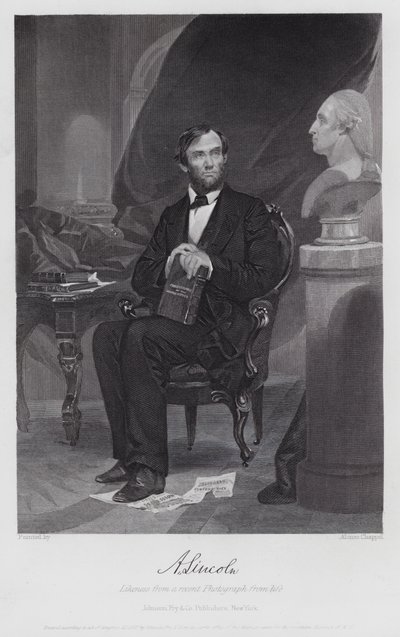 Abraham Lincoln (gravür) by Alonzo (after) Chappel
