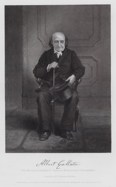 Albert Gallatin (gravür) by Alonzo (after) Chappel