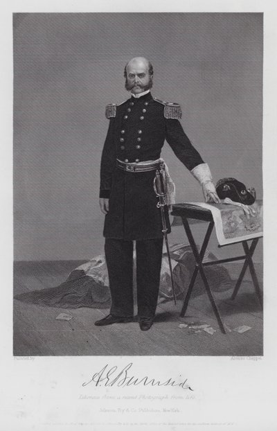 Ambrose Everett Burnside (gravür) by Alonzo (after) Chappel