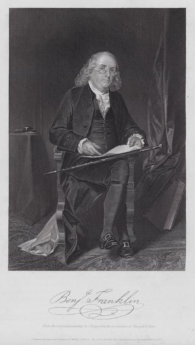 Benjamin Franklin (gravür) by Alonzo (after) Chappel