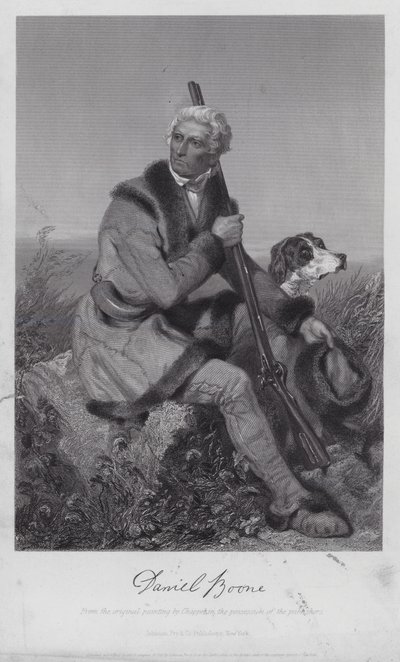 Daniel Boone (gravür) by Alonzo (after) Chappel