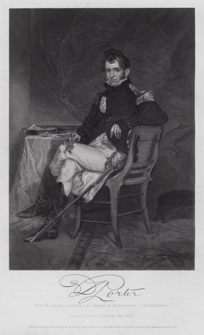 David Porter (gravür) by Alonzo (after) Chappel