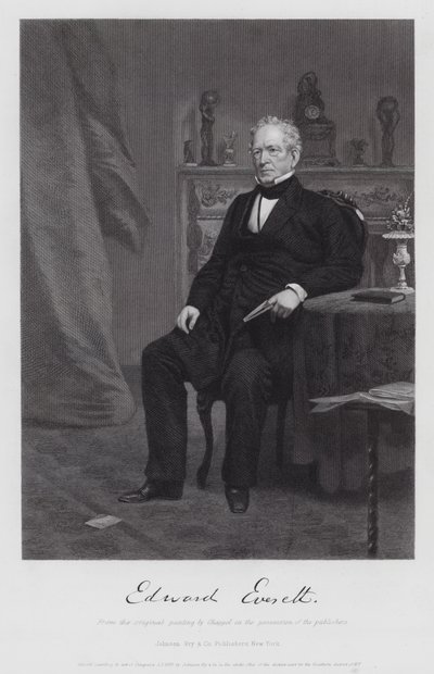 Edward Everett (gravür) by Alonzo (after) Chappel