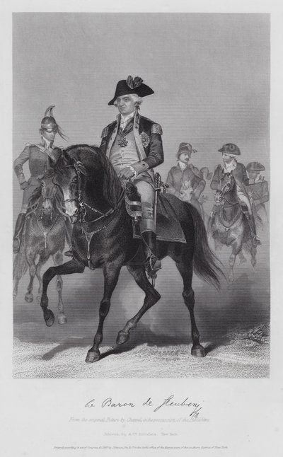 Frederick William Von Steuben (gravür) by Alonzo (after) Chappel