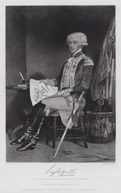 Gilbert-Motier De Lafayette (gravür) by Alonzo (after) Chappel