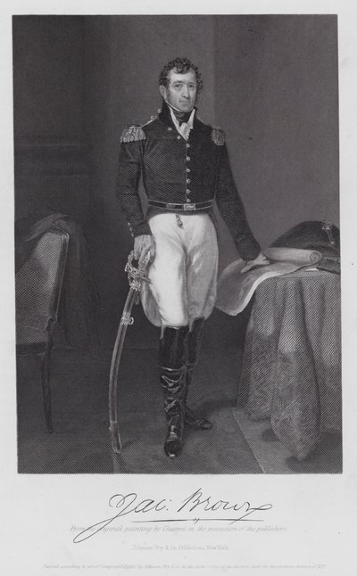 Jacob Brown (engraving) by Alonzo (after) Chappel