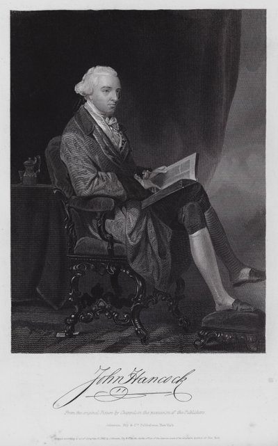 John Hancock (gravür) by Alonzo (after) Chappel