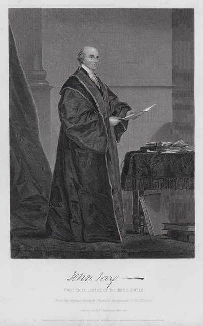 John Jay (gravür) by Alonzo (after) Chappel