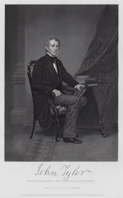John Tyler (gravür) by Alonzo (after) Chappel