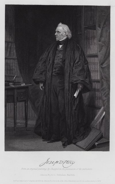 Joseph Story (engraving) by Alonzo (after) Chappel