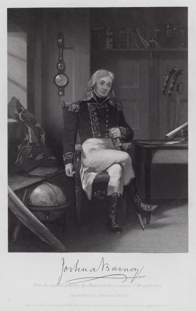 Joshua Barney (gravür) by Alonzo (after) Chappel