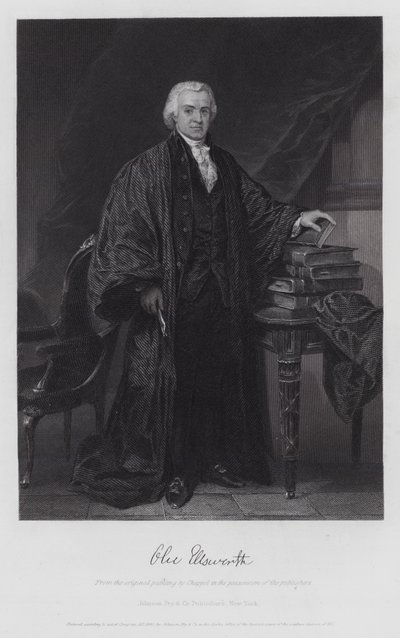 Oliver Ellsworth (gravür) by Alonzo (after) Chappel