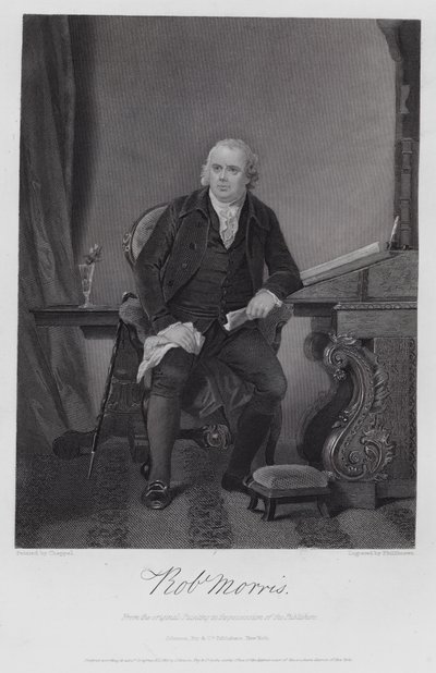 Robert Morris (gravür) by Alonzo (after) Chappel