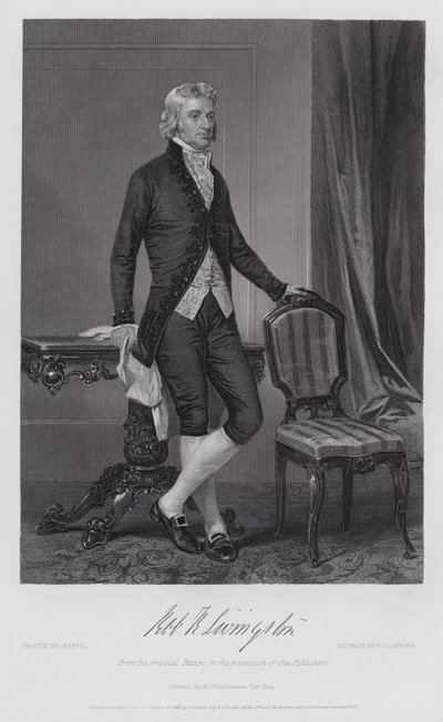 Robert R Livingston (engraving) by Alonzo (after) Chappel