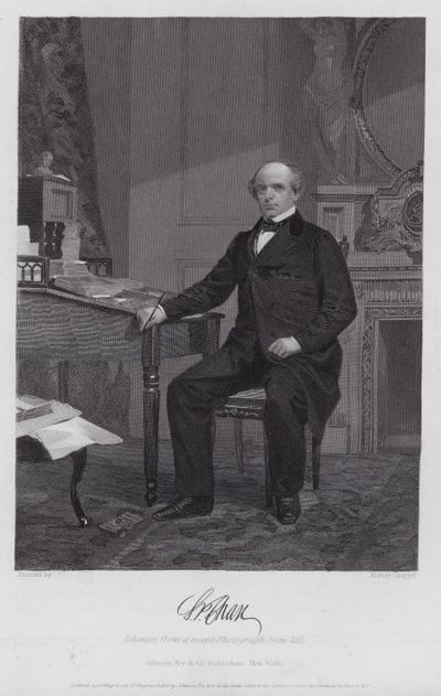Somon Portland Chase (gravür) by Alonzo (after) Chappel