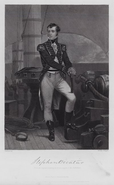 Stephen Decatur (engraving) by Alonzo (after) Chappel