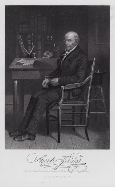 Stephen Girard (gravür) by Alonzo (after) Chappel