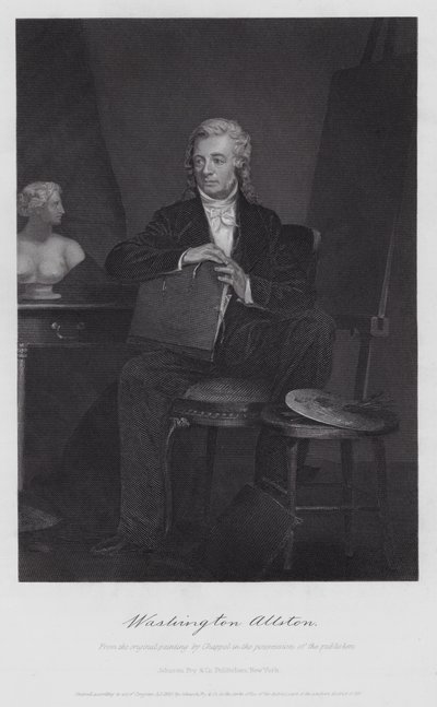 Washington Allston (gravür) by Alonzo (after) Chappel