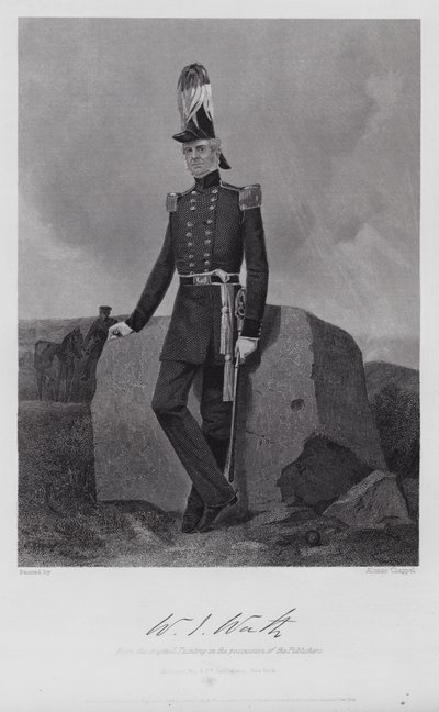 William Jenkins Worth (gravür) by Alonzo (after) Chappel