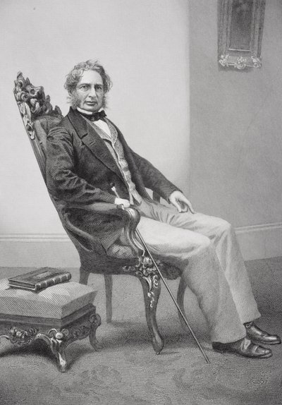 Portrait of Henry Wadsworth Longfellow (1807-82)  by Alonzo Chappel