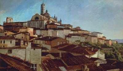 Siena, Alfonso Hollaender (1845-1923), karton üzerine tuval üzerine yağlı boya, 31x51 5 cm by Alphons Hollaender