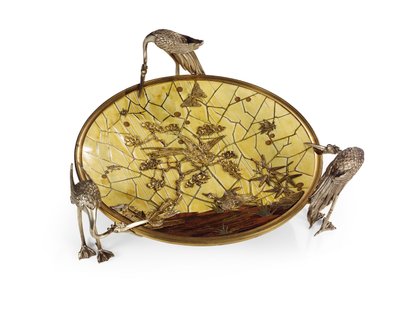 Fincan (Tazza), Ferdinand Duvinage tarafından kakmacılık, 19. yüzyılın ikinci yarısı (gümüş ve yaldızlı bronz, fildişi ve ahşap) (ayrıca bkz. 476612) by Alphonse Gustave Giroux