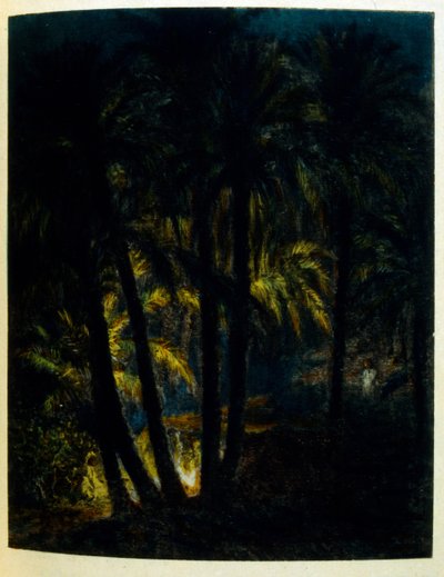 Arap yaşamının 'Serap' Sahnelerinden Dinet'in illüstrasyonu. 1906. Seraplar, Scénes De La Vie Arab, Etienne Dinet tarafından, Silman Ben Ibrahim Bamer'in yorumuyla resimlendi. Nasreddine Dinet, Alphonse-Étienne Dinet olarak doğdu; (1861-192 by Alphonse Etienne Dinet