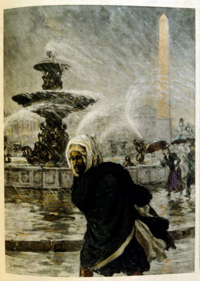 Arap yaşamının 'Serap' Sahnelerinden Dinet'in illüstrasyonu. 1906. Seraplar, Scénes De La Vie Arab, Etienne Dinet tarafından, Silman Ben Ibrahim Bamer'in yorumuyla resimlendi. Nasreddine Dinet, Alphonse-Étienne Dinet olarak doğdu; (1861-192 by Alphonse Etienne Dinet