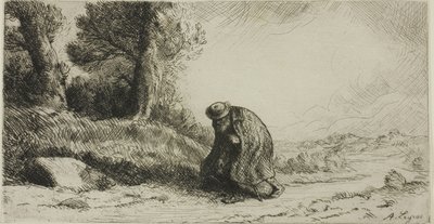 Bir Yolda Yürüyen Bir Serseri by Alphonse Legros