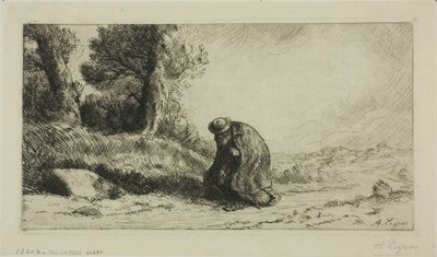 Bir Yolda Yürüyen Bir Serseri by Alphonse Legros